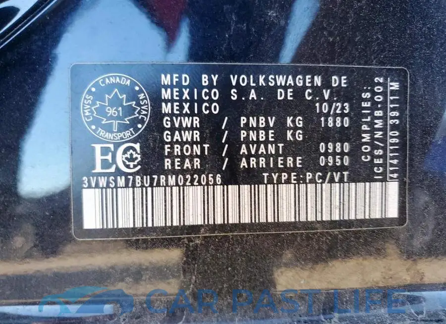 3VWSM7BU7RM022056# 13