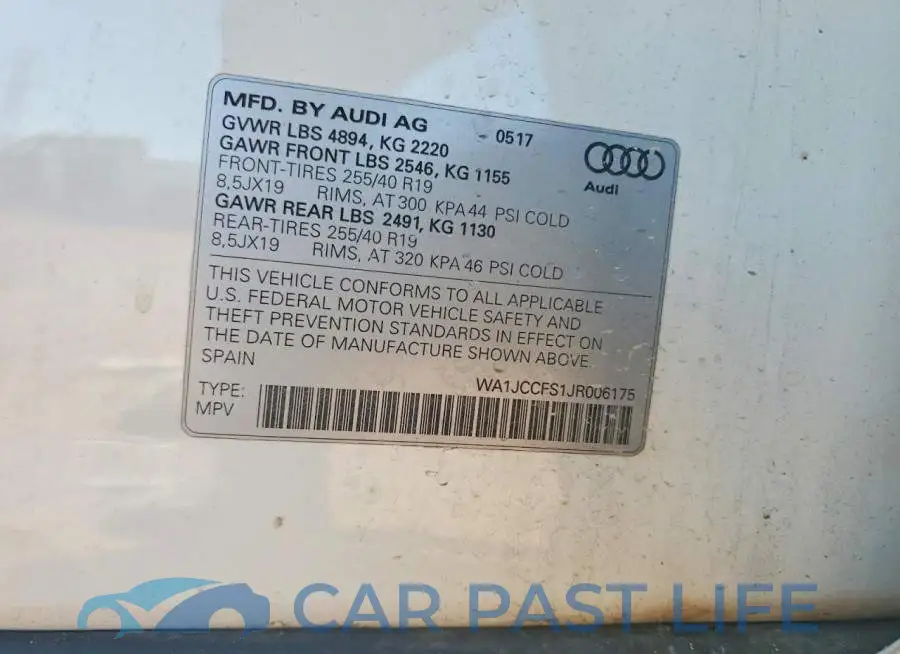WA1JCCFS1JR006175# 12