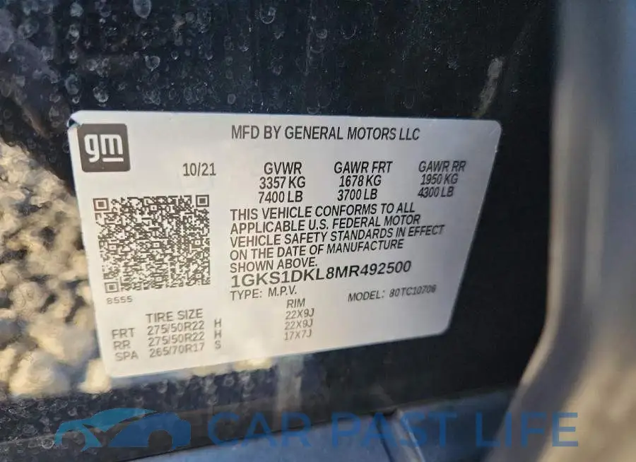 1GKS1DKL8MR492500# 13