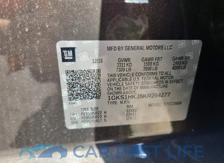 1GKS1HKJ5KR264277# 13