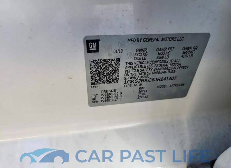1GKS2BKC6JR241407# 13