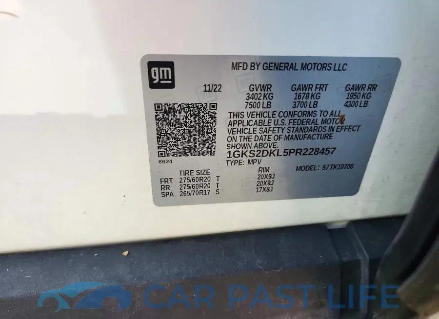 1GKS2DKL5PR228457# 13