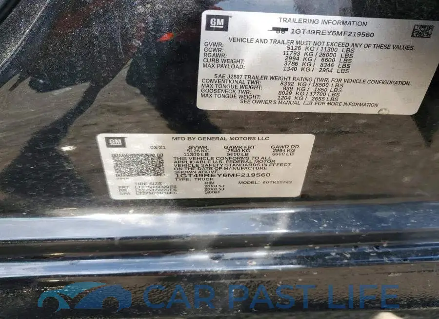 1GT49REY6MF219560# 12