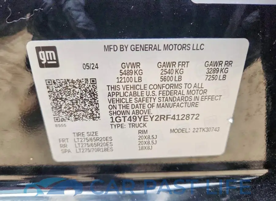 1GT49YEY2RF412872# 13