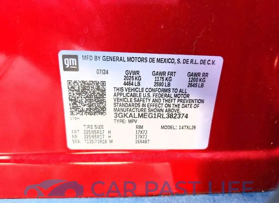 3GKALMEG1RL382374# 13