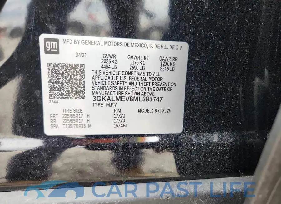 3GKALMEV8ML385747# 12