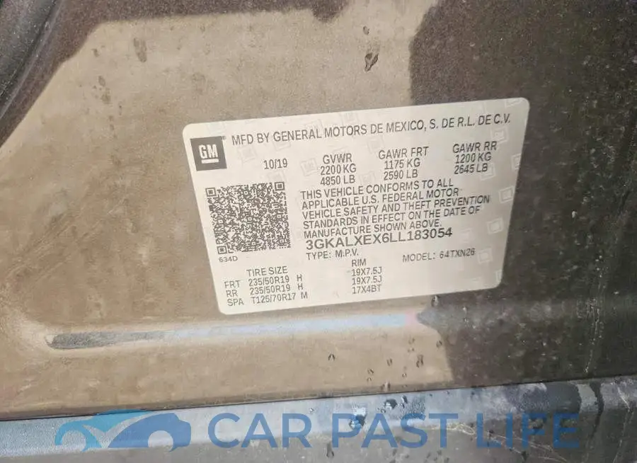 3GKALXEX6LL183054# 12