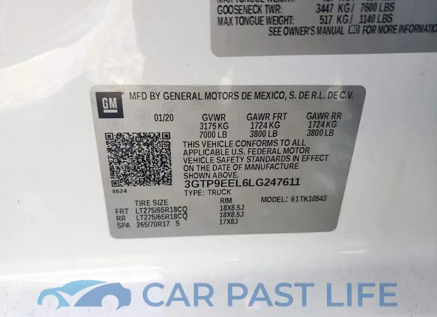 3GTP9EEL6LG247611# 12