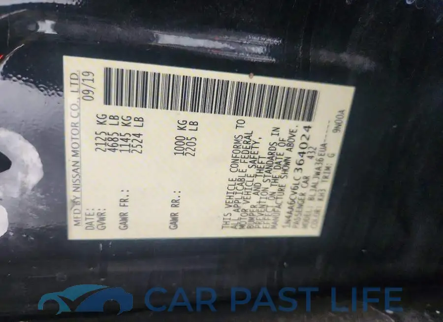 1N4AA6CV6LC364024# 12