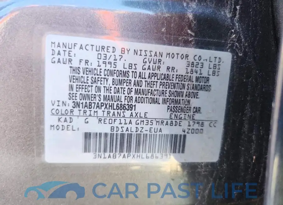 3N1AB7APXHL686391# 12