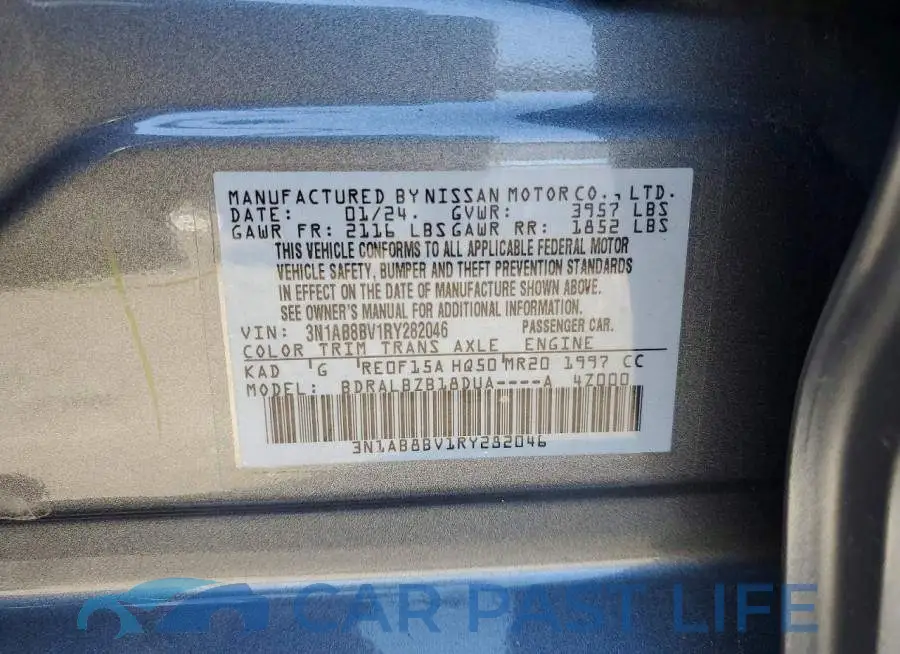 3N1AB8BV1RY282046# 13
