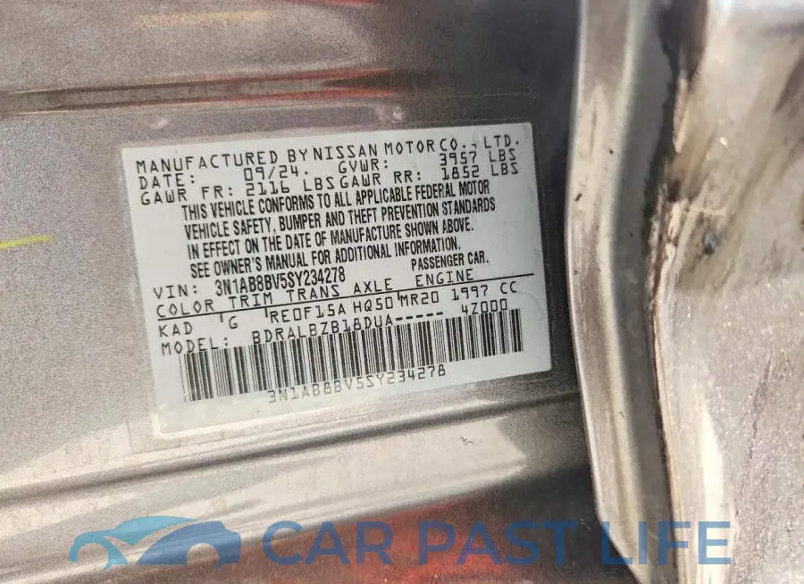 3N1AB8BV5SY234278# 12