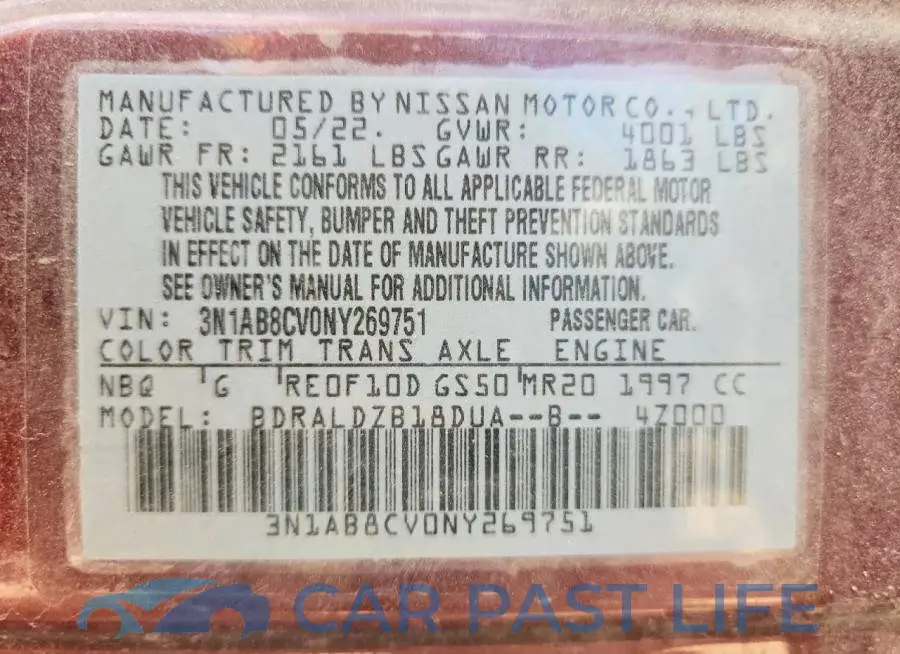 3N1AB8CV0NY269751# 12