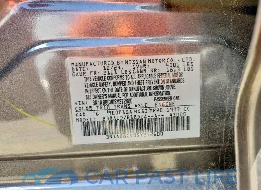 3N1AB8CV0SY272600# 13