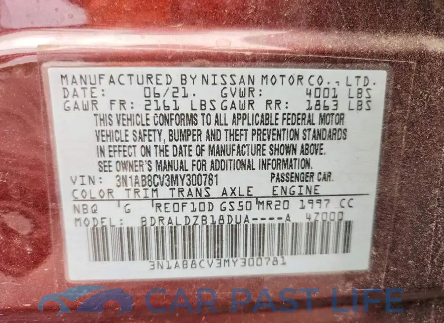 3N1AB8CV3MY300781# 12