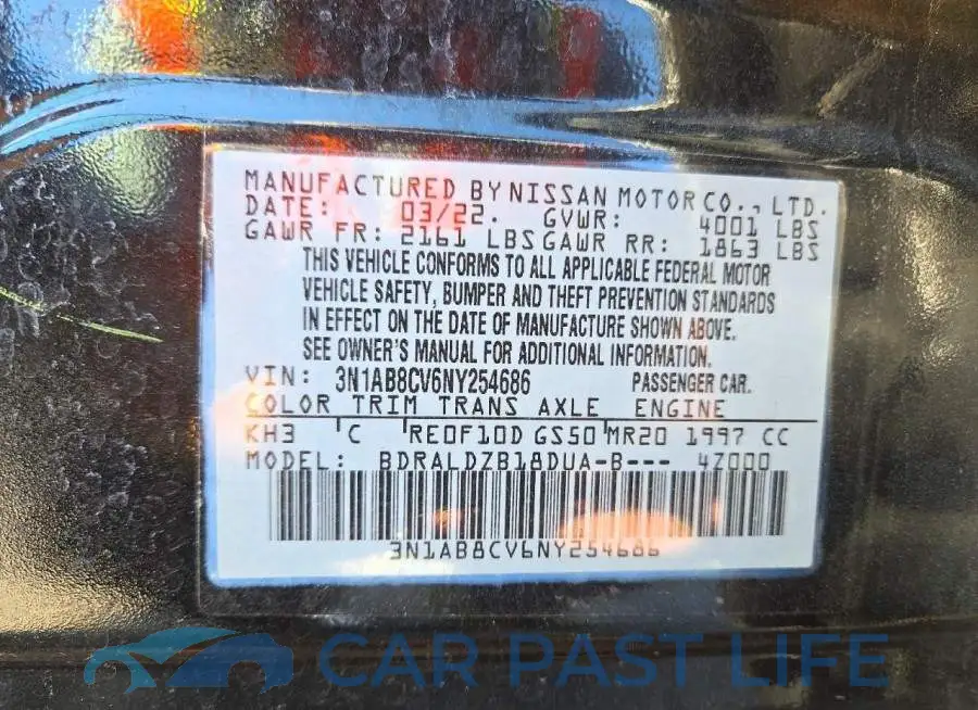 3N1AB8CV6NY254686# 12