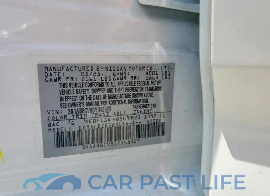 3N1AB8CV8SY343929# 12
