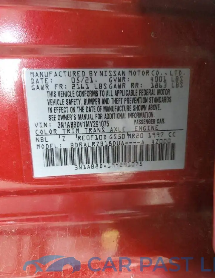 3N1AB8DV1MY291075# 12