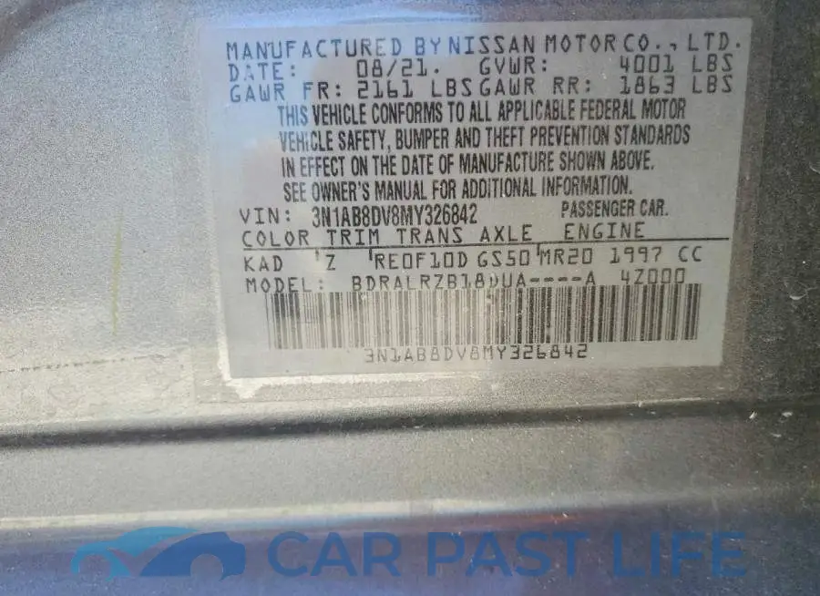 3N1AB8DV8MY326842# 12