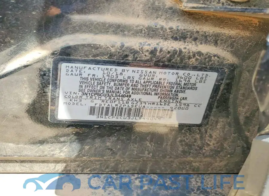 3N1CP5CU3JL544049# 13