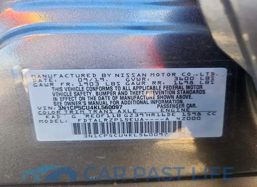 3N1CP5CU4KL560097# 13