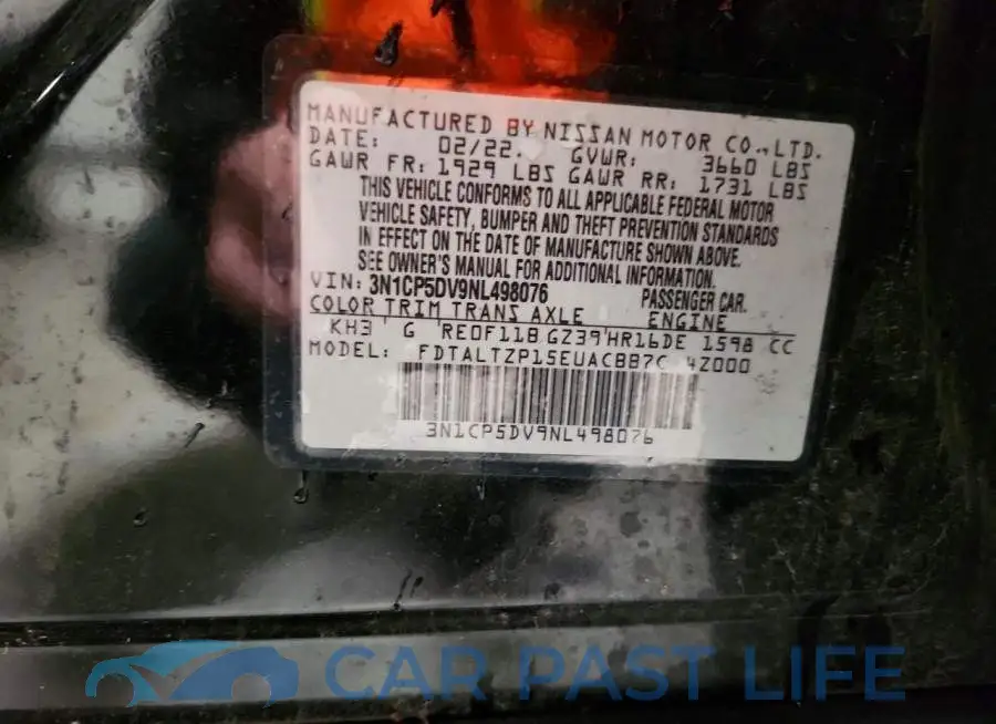 3N1CP5DV9NL498076# 13