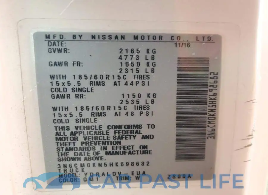 3N6CM0KN5HK698682# 13