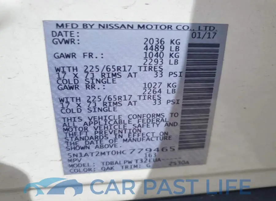 5N1AT2MT0HC779465# 13