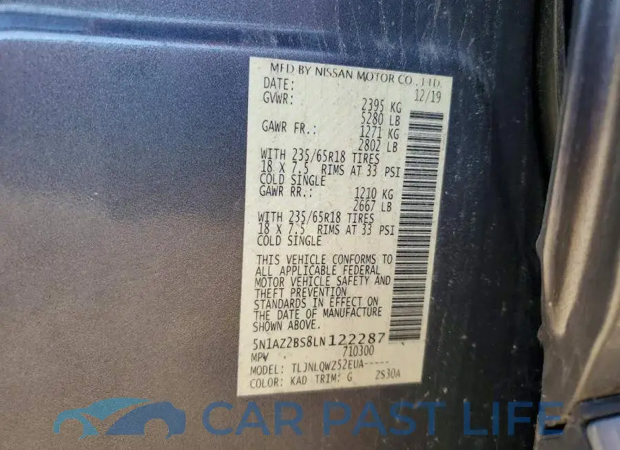 5N1AZ2BS8LN122287# 13