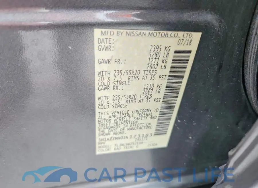 5N1AZ2MH0JN173183# 13