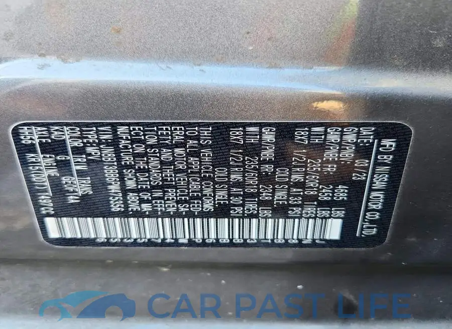 JN8BT3BB6PW475356# 12