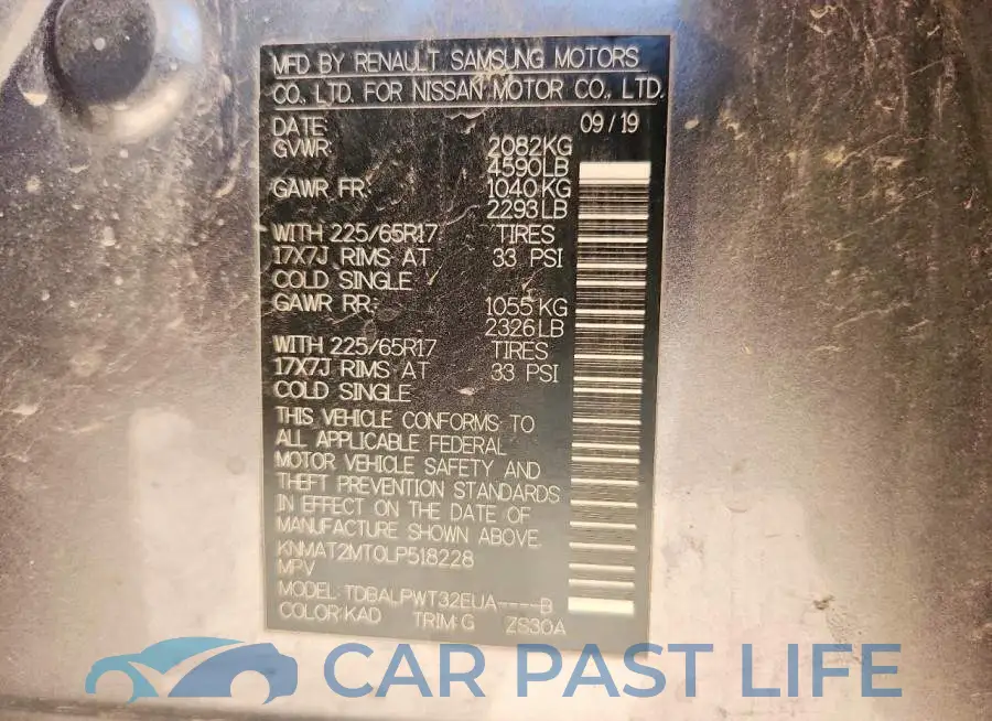 KNMAT2MT0LP518228# 12