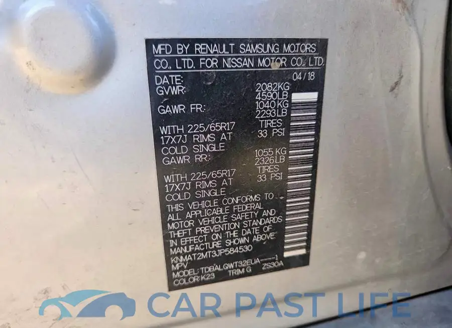 KNMAT2MT3JP584530# 12