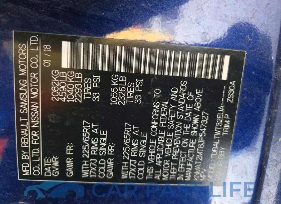 KNMAT2MT8JP547327# 12