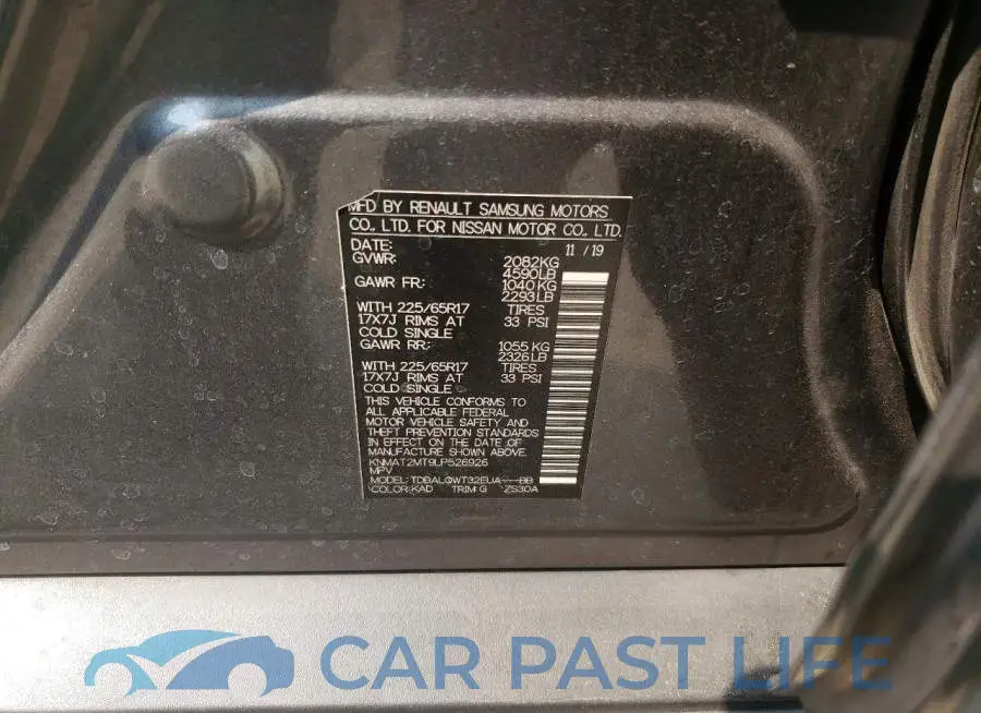 KNMAT2MT9LP526926# 13