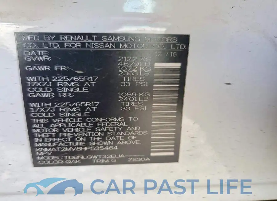 KNMAT2MV8HP535464# 13
