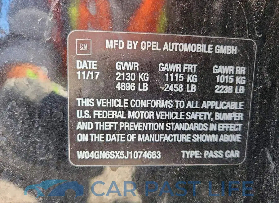 W04GN6SX5J1074663# 13