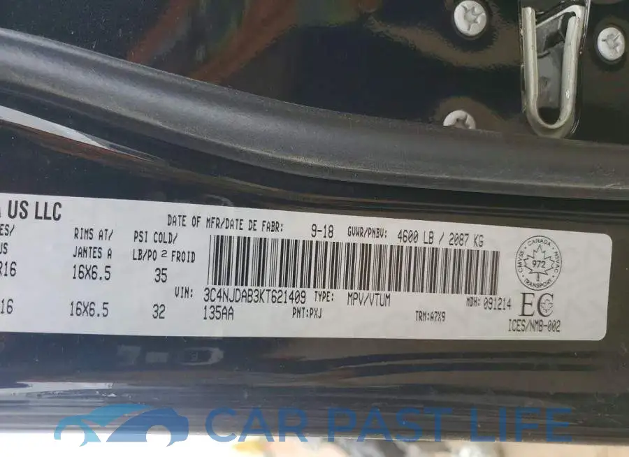 3C4NJDAB3KT621409# 13