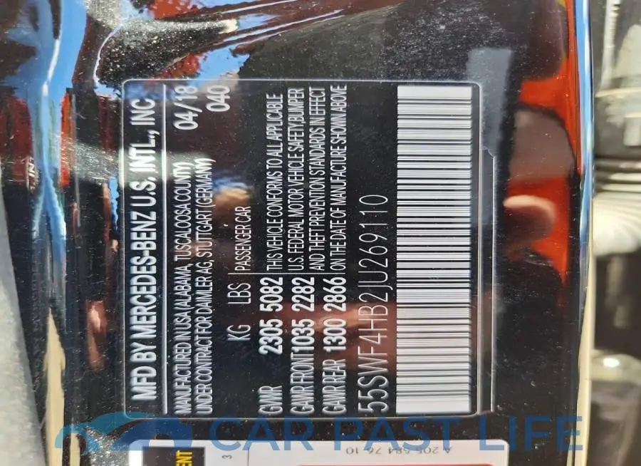 55SWF4HB2JU269110# 12