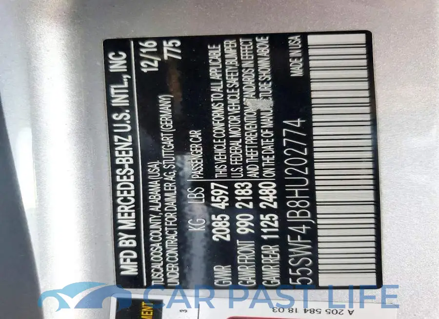 55SWF4JB8HU202774# 12