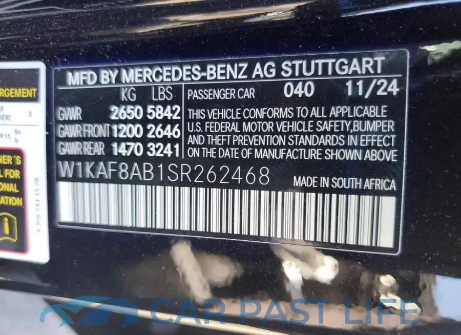 W1KAF8AB1SR262468# 12