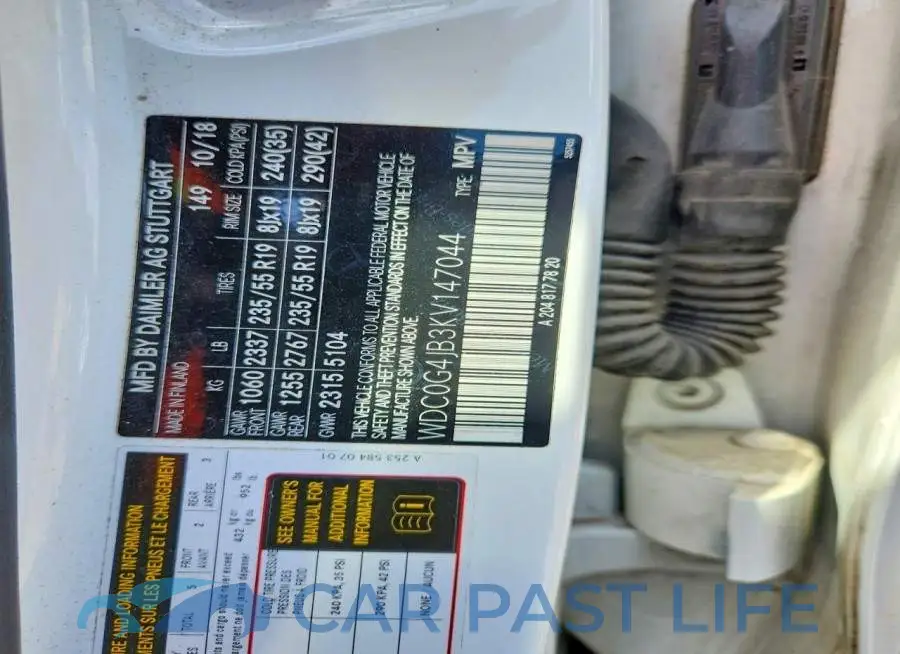 WDC0G4JB3KV147044# 13