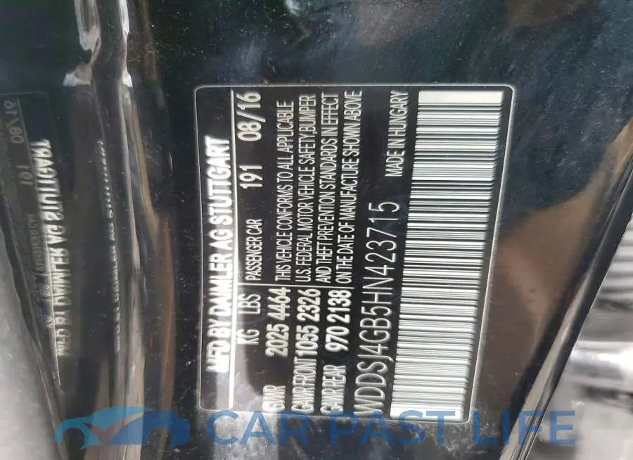 WDDSJ4GB5HN423715# 12