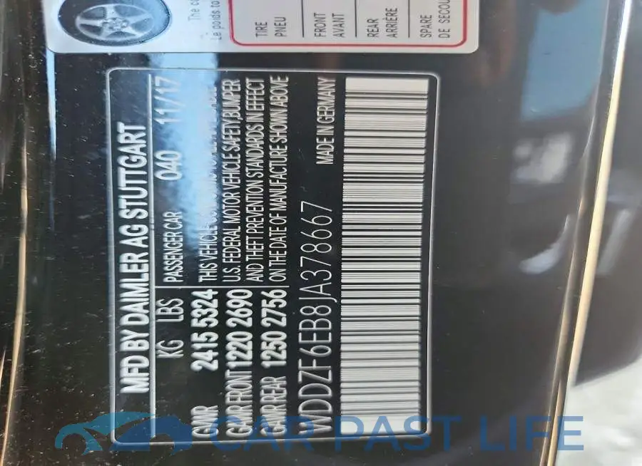 WDDZF6EB8JA378667# 12