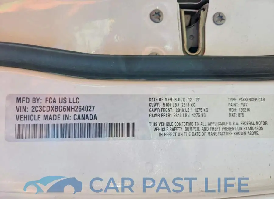 2C3CDXBG6NH264027# 12