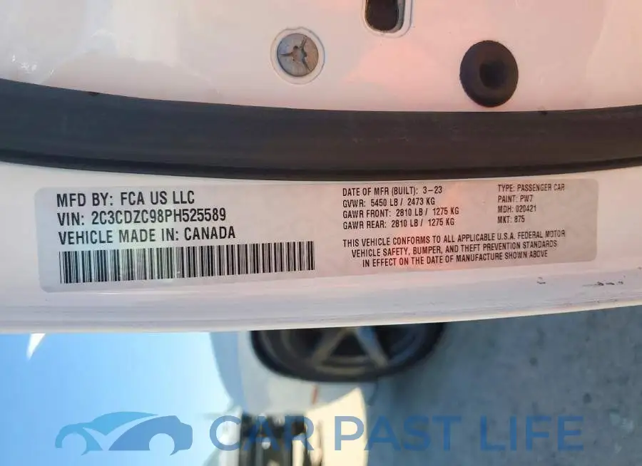 2C3CDZC98PH525589# 12