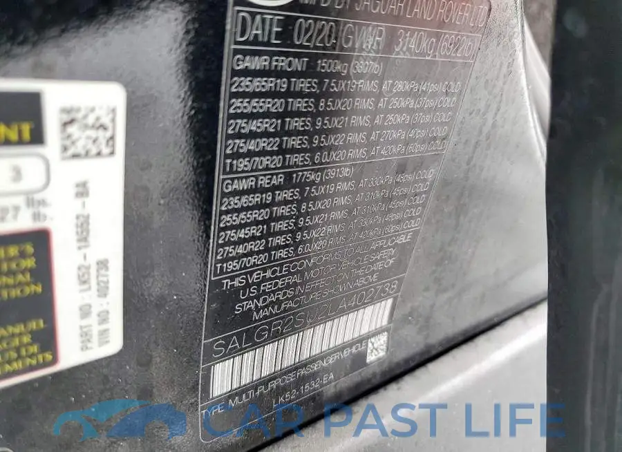 SALGR2SU2LA402738# 13
