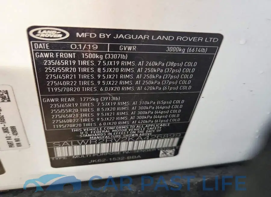 SALWR2RV2KA426899# 13