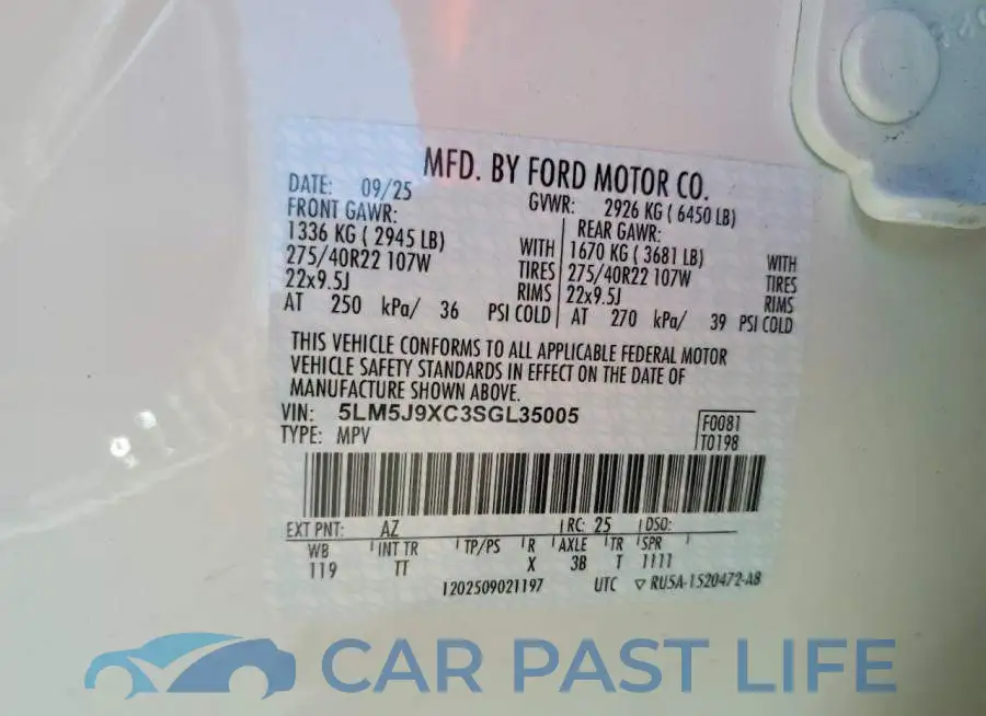 5LM5J9XC3SGL35005# 12