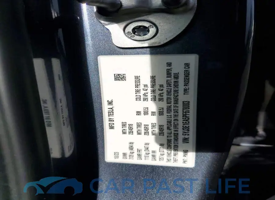 5YJ3E1EA5PF678003# 12
